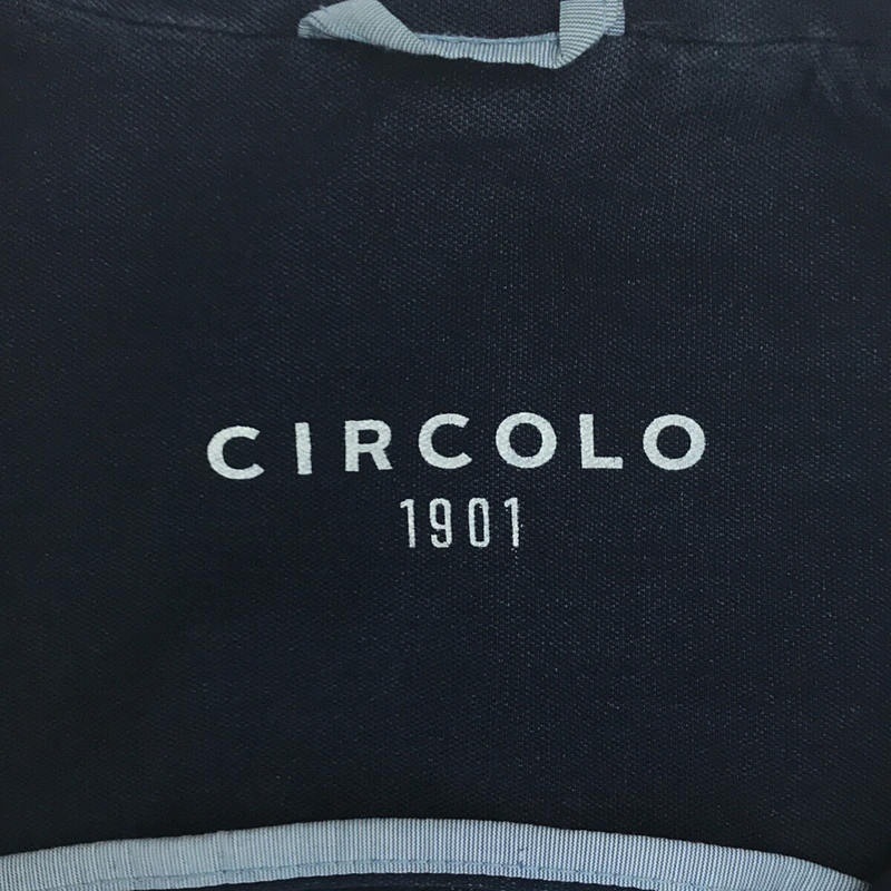 CIRCOLO 1901 / チルコロ1901 インディゴ コットン ストレッチ ジャージー ノッチドラペル サイドベンツ 2B テーラード アンコン ジャケット