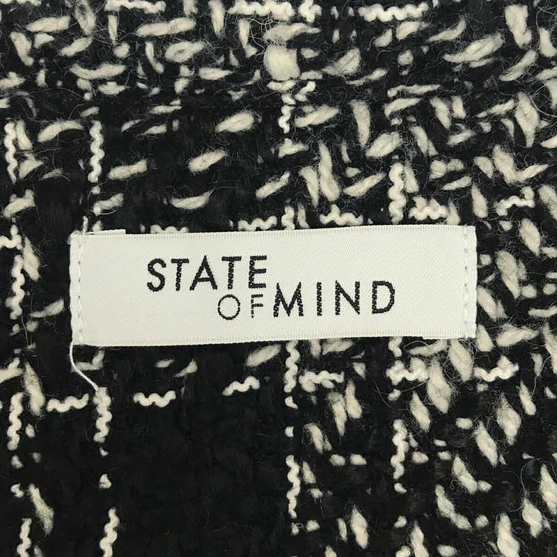 STATE OF MIND / ステートオブマインド allow tweed jacket ノーカラー ツイードジャケット