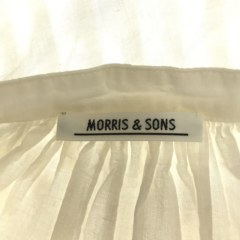 MORRIS&SONS / モリスアンドサンズ コットン ピンタック バンドカラー ブラウス