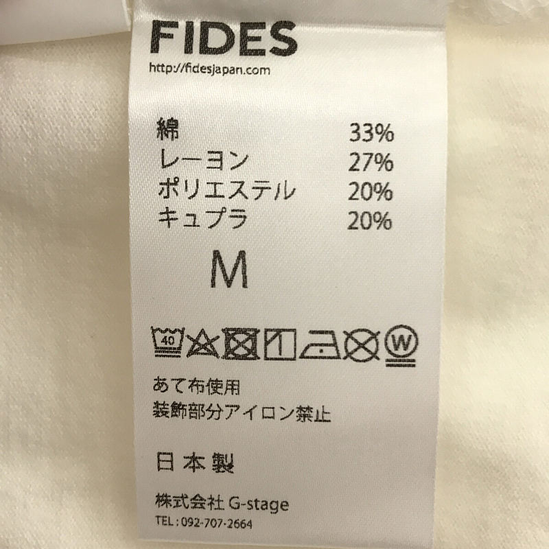 FIDES / フィデス コットン クルーネック カットソー Tシャツ ユニセックス