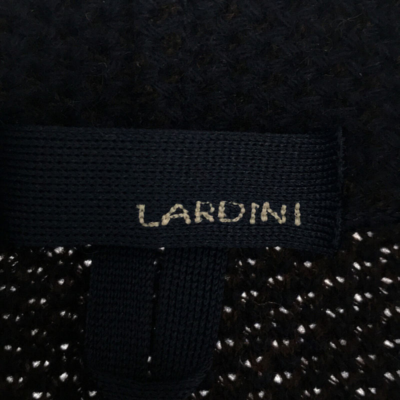 LARDINI / ラルディーニ ウールアルパカナイロン ショールカラー ニット ダブル ジャケット ベルト付き