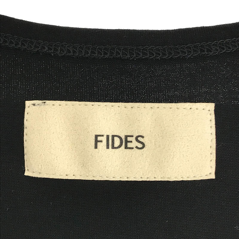 FIDES / フィデス フロント ロゴ コットン クルーネック カットソー Tシャツ ユニセックス