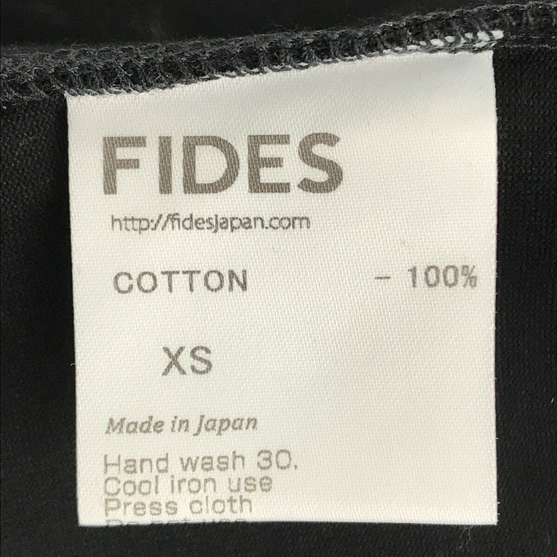 FIDES / フィデス フロント ロゴ コットン クルーネック カットソー Tシャツ ユニセックス