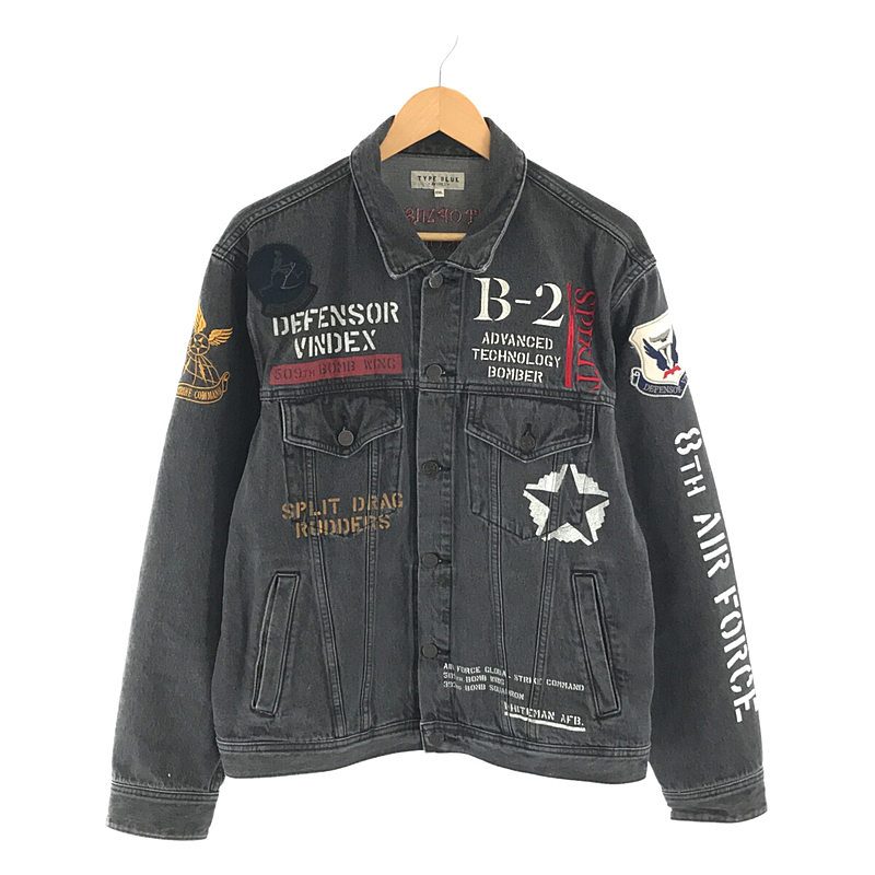 TYPE BLUE B-2 IMPACT DENIM JACKET インパクト ブラック デニム ジャケットAVIREX / アヴィレックス