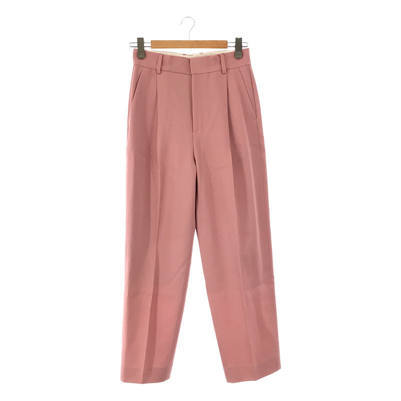 KARSEY PANTS センタープレス タックパンツ pink