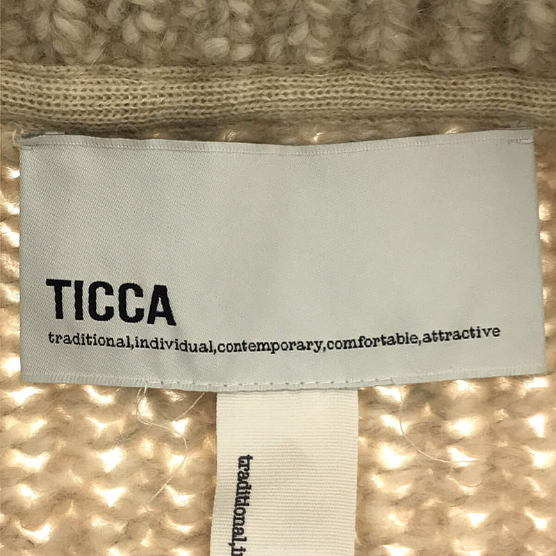 TICCA / ティッカ アルパカ ウール ローゲージ ニット フライト ジャケット
