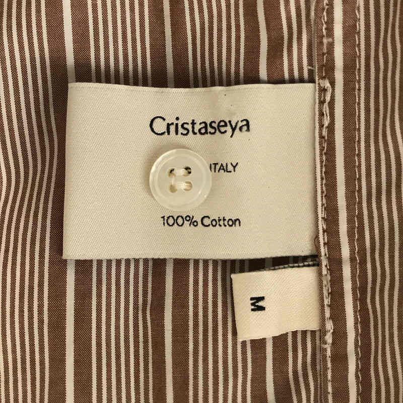 Cristaseya / クリスタセヤ STRIPED COTTON MAO SHIRT マオシャツ