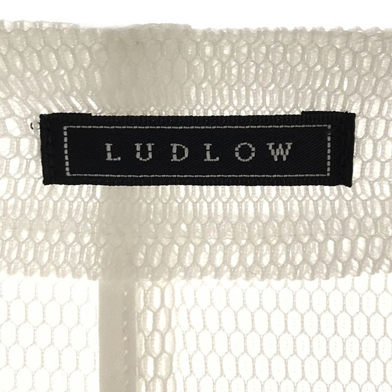 LUDLOW / ラドロー リボン メッシュ ロングワンピース