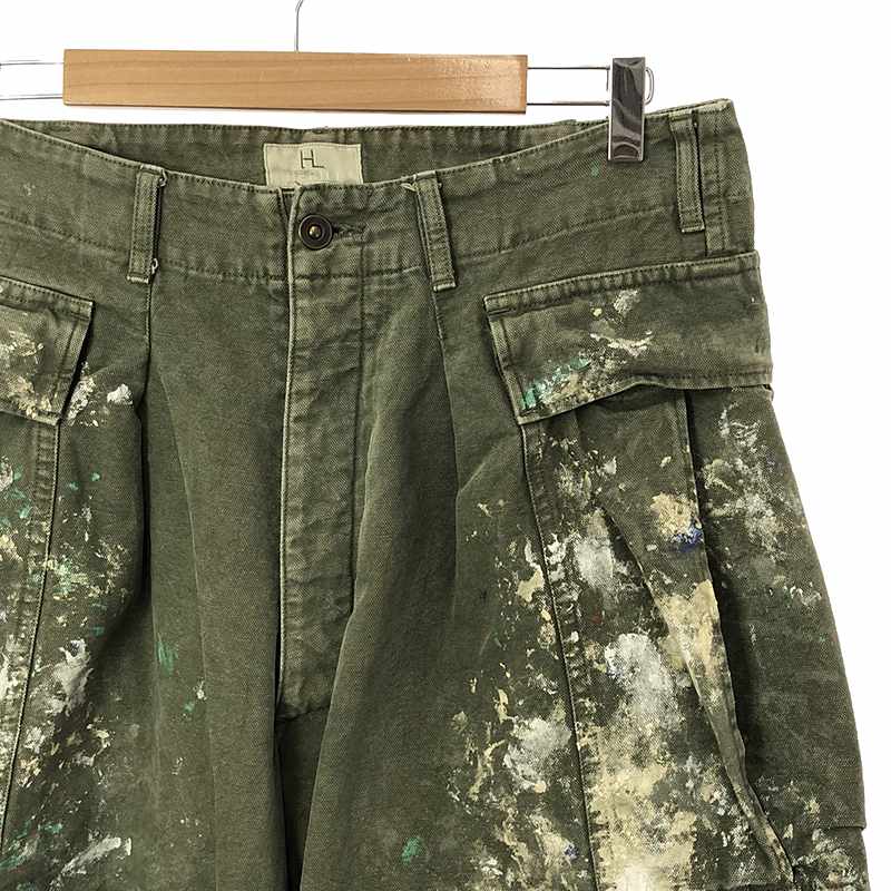 HERILL / ヘリル Duck Splash Cargo Pants ペイント加工 カーゴパンツ