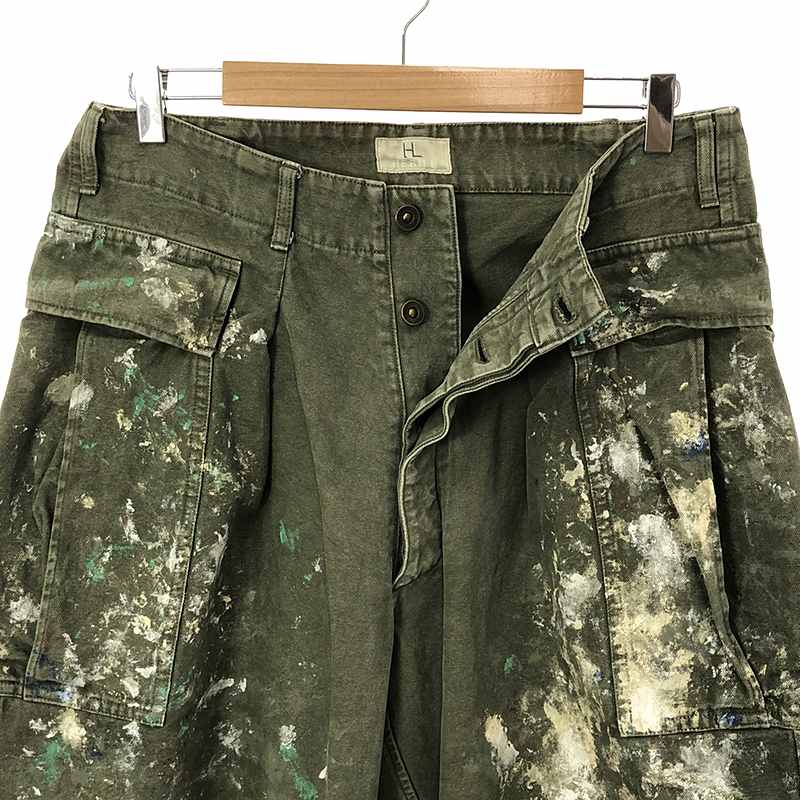 HERILL / ヘリル Duck Splash Cargo Pants ペイント加工 カーゴパンツ