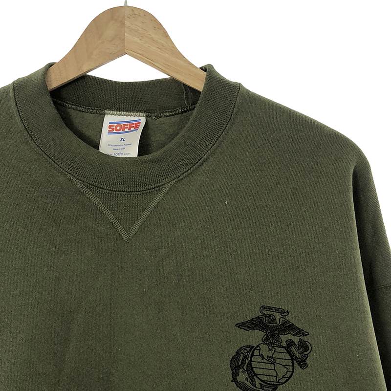 VINTAGE / ヴィンテージ古着 SOFFE / ソフィー USMC アメリカ軍 海兵隊 裏起毛 クルーネックスウェット