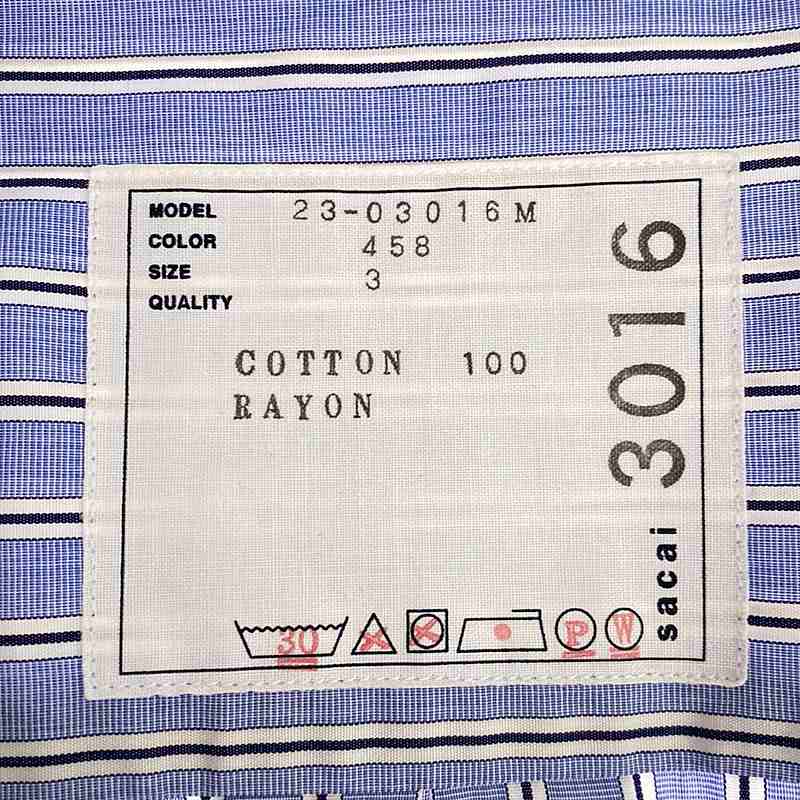 sacai / サカイ Thomas Mason S Cotton Poplin Stripe  L/S Shirt トーマスメイソン S刺しゅう コットンポプリン ストライプシャツ