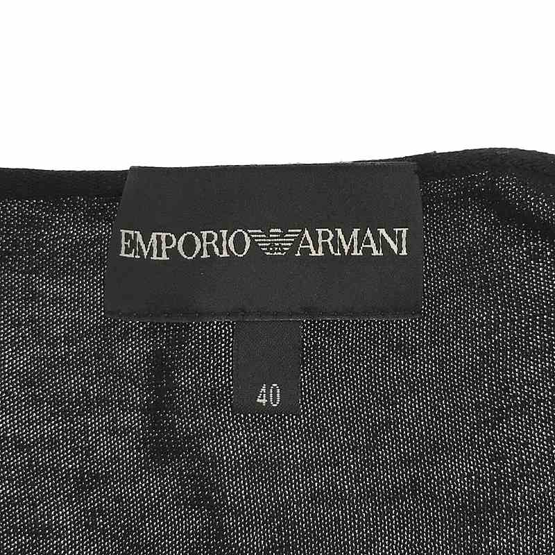 EMPORIO ARMANI / エンポリオアルマーニ シルク レーヨン フリル ニットTシャツ