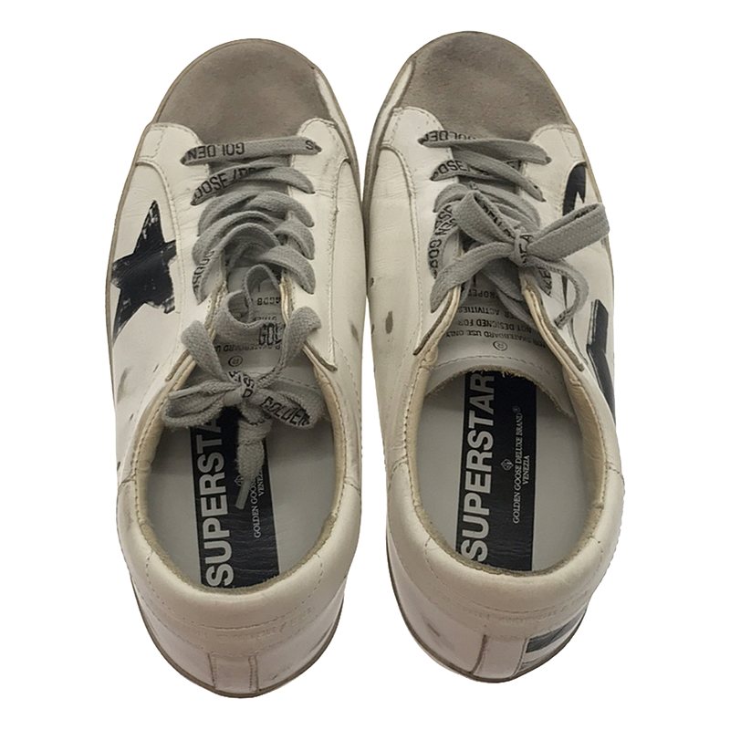 GOLDEN GOOSE / ゴールデングース ダメージ加工 レザー ローカットスニーカー