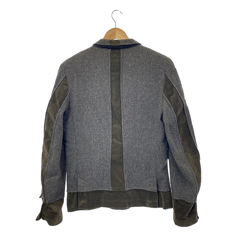 COMME des GARCONS SHIRT / コムデギャルソンシャツ ウール 異素材切替 1B テーラードジャケット