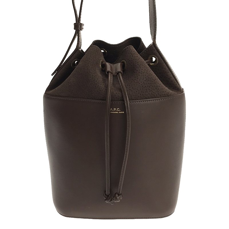 A.P.C. / アーペーセー claire leather and suede bucket bag ショルダーバッグ