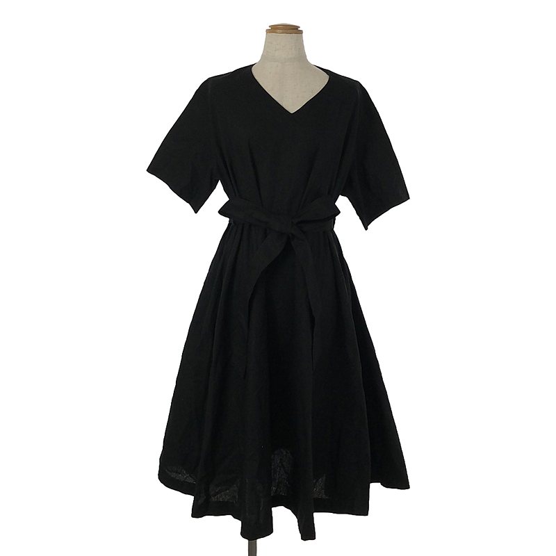 THE DRESS #36 black linen dress  ブラックリネンドレス ワンピース