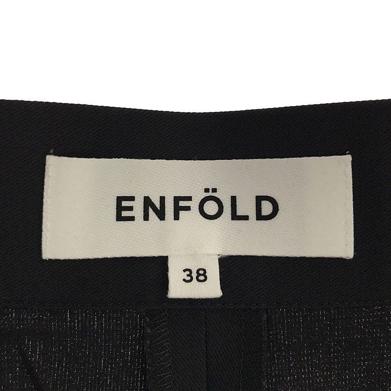 ENFOLD / エンフォルド ロールアップ ワイド ロングパンツ