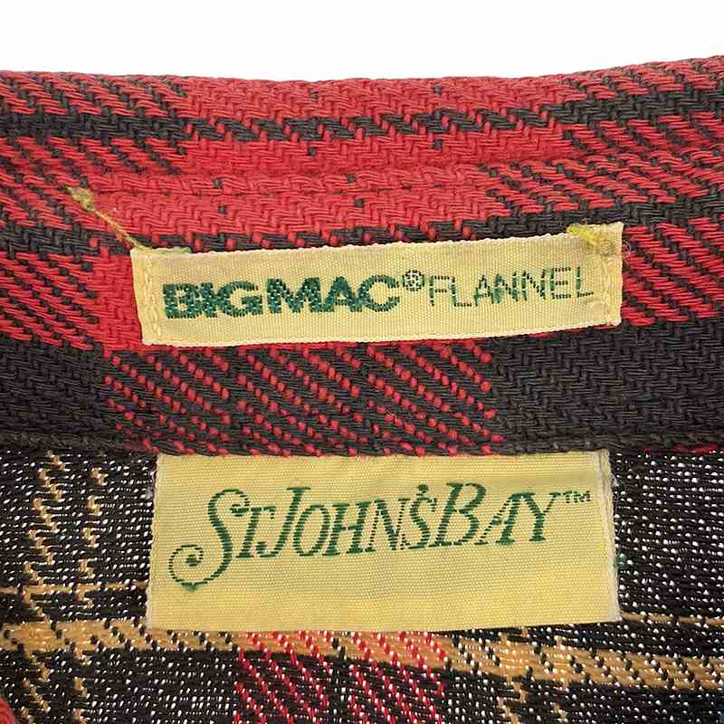 VINTAGE / ヴィンテージ古着 90s ST.JOHN'S BAY BIGMAC ヘビーフランネル ブロックチェックシャツ