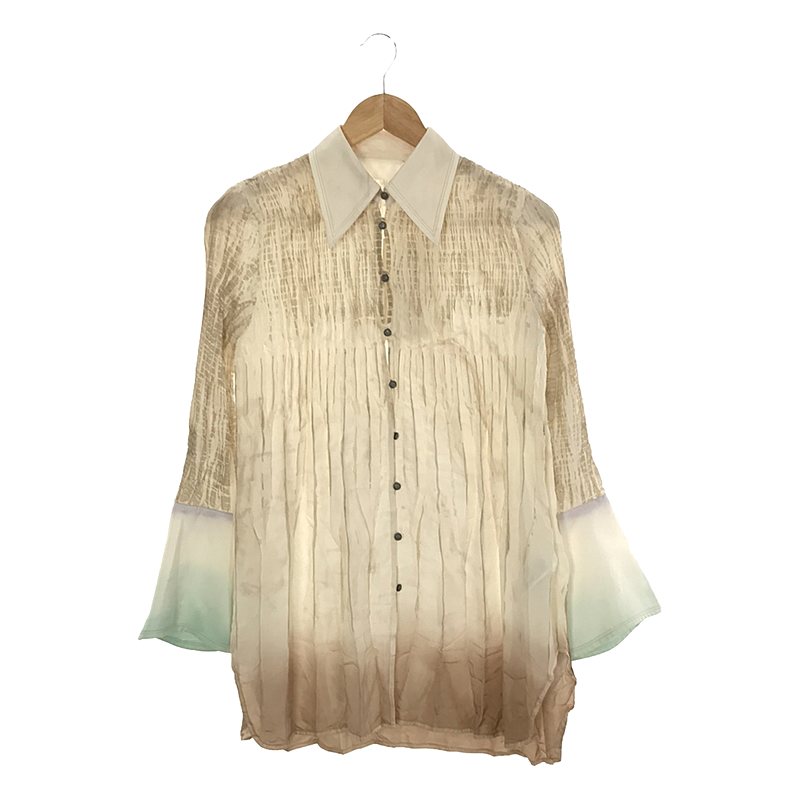 Arimatsu Shibori Ombre Dyed Silk Shirt シャツ