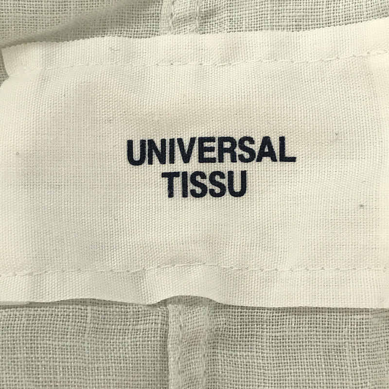 UNIVERSAL TISSU / ユニバーサルティシュ フロントレース リネンベルテッドワンピース