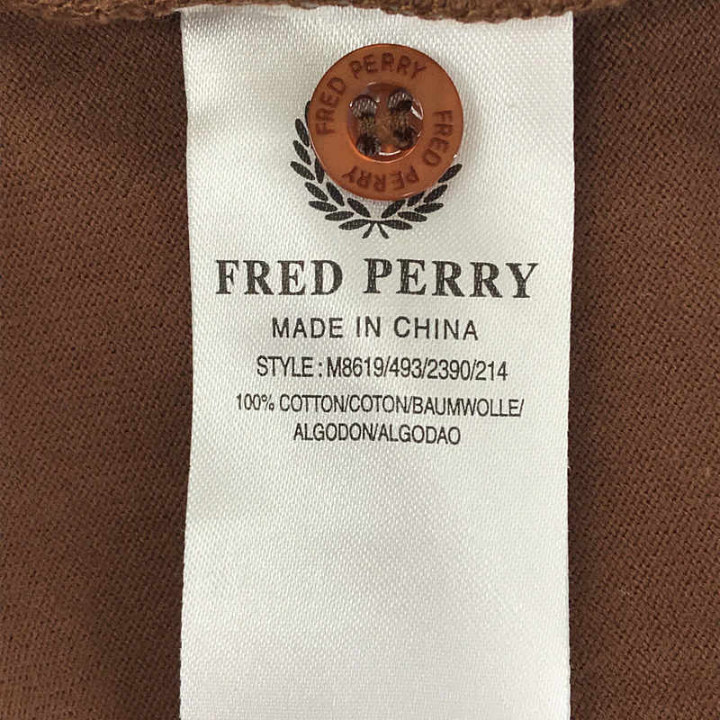 FRED PERRY / フレッドペリー タグ付き コットンポロシャツ 葉柄 両面プリント