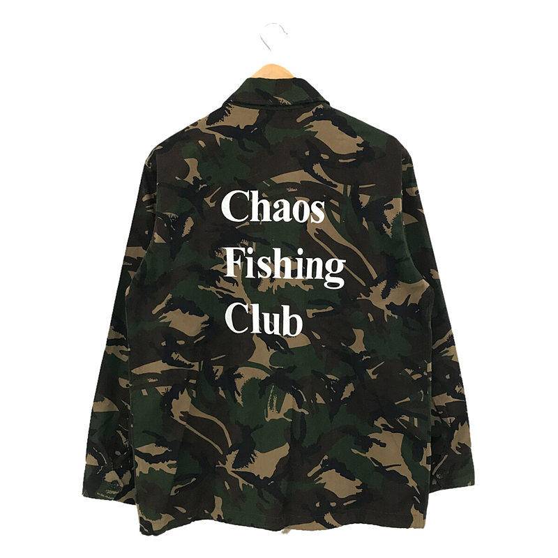 Chaos Fishing Club / カオスフィッシングクラブ ロゴプリント カモフラ迷彩コーチジャケット