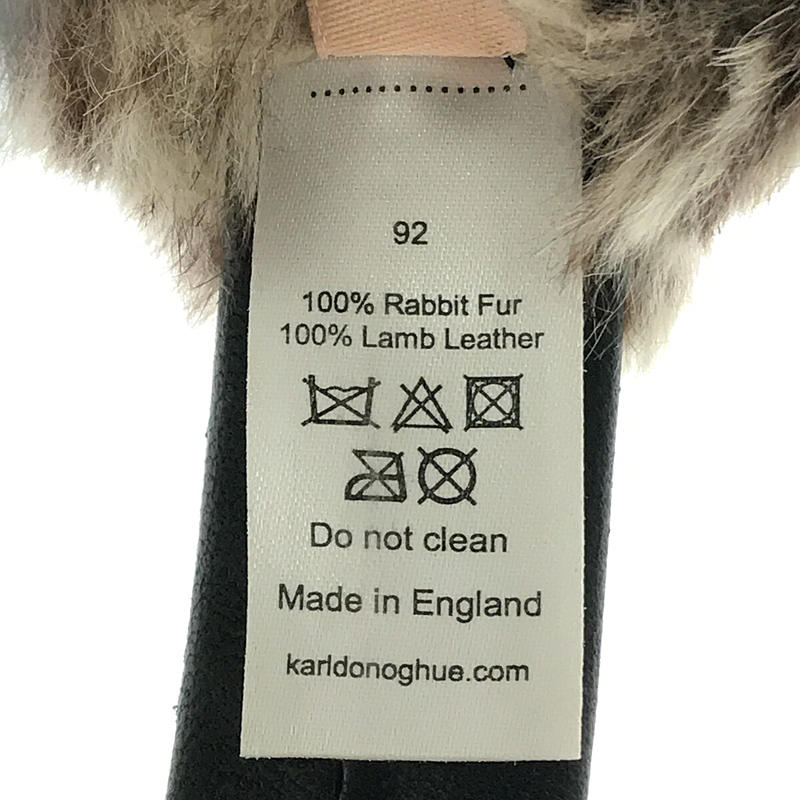 KARL DONOGHUE / カールドノヒュー RABBIT FUR EARMUFF WITH LEATHER HEADBAND ラビットファー イヤーマフ