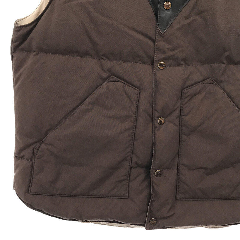 Rocky Mountain Featherbed / ロッキーマウンテンフェザーベッド × BEAMS BOY 別注 ファー付き 切り替え ダウンベスト