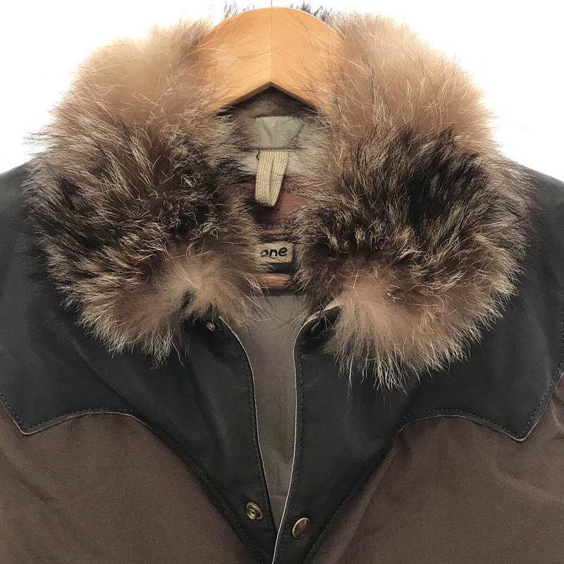 × BEAMS BOY 別注 ファー付き 切り替え ダウンベストRocky Mountain Featherbed / ロッキーマウンテンフェザーベッド