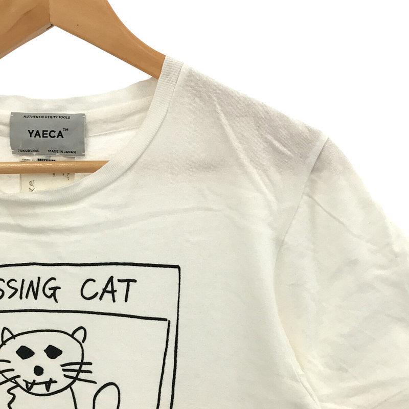 YAECA / ヤエカ ×KEN KAGAMI / MISSING CAT 猫プリントTシャツ