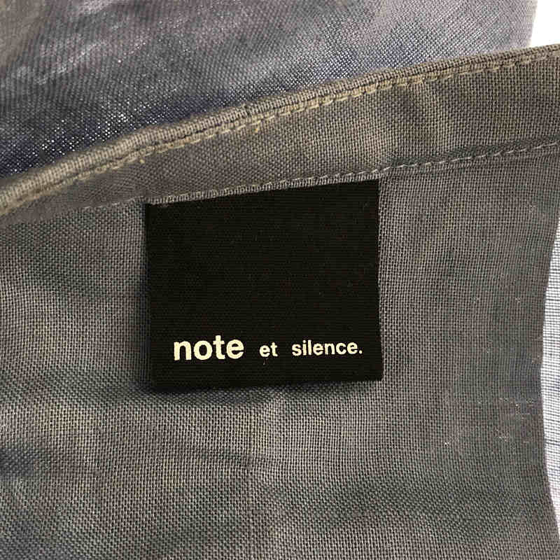 note et silence / ノートエシロンス リネン ウエストタックワンピース