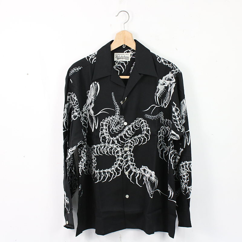 HAWAIIAN SHIRT L/S ( TYPE-6 ) 大蛇プリント ハワイアンシャツ