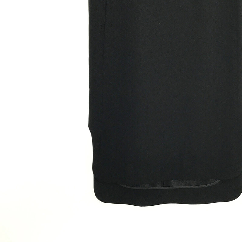 Mame Kurogouchi / マメクロゴウチ Deep Neck Sleeveless Dress - black ディープネック ドレス ワンピース