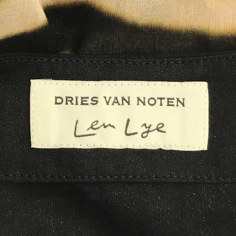 DRIES VAN NOTEN / ドリスヴァンノッテン × Len Lye cartland caftan shirt キーネック スリット カフタン ロング ワンピース