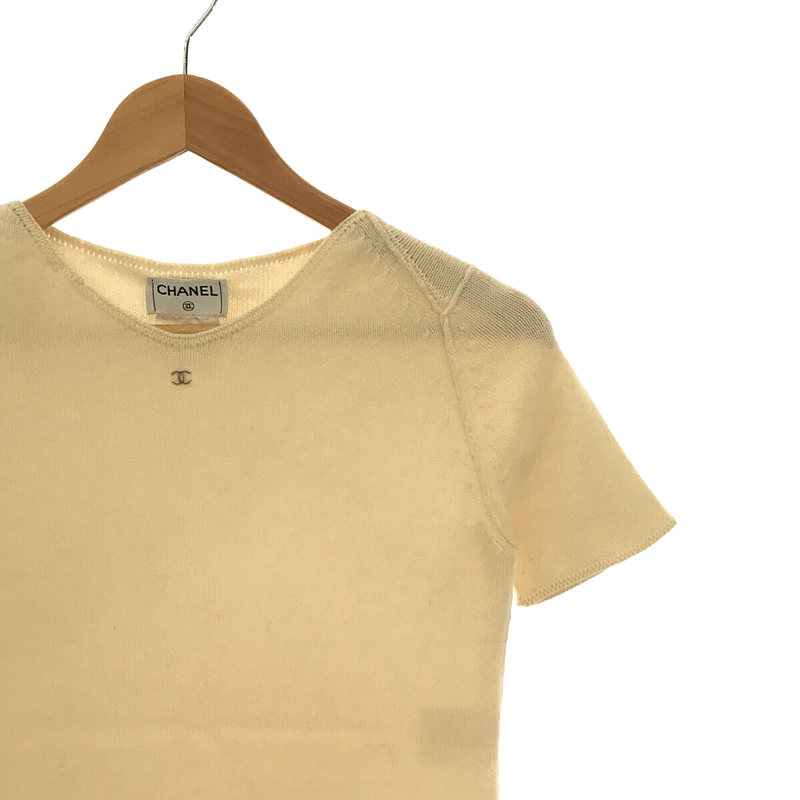 CHANEL / シャネル ココマーク シルバープレート  ショートスリーブ ニット セーター