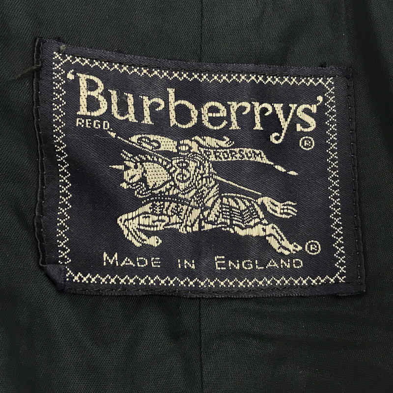 Burberrys / バーバリー VINTAGE ヴィンテージ 83年製 イングランド製  三枚袖 比翼 裏地付き ヘリンボーン ウール ツイード シングル ロング コート