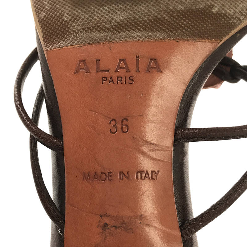 ALAIA / アライア レザー フラット サンダル