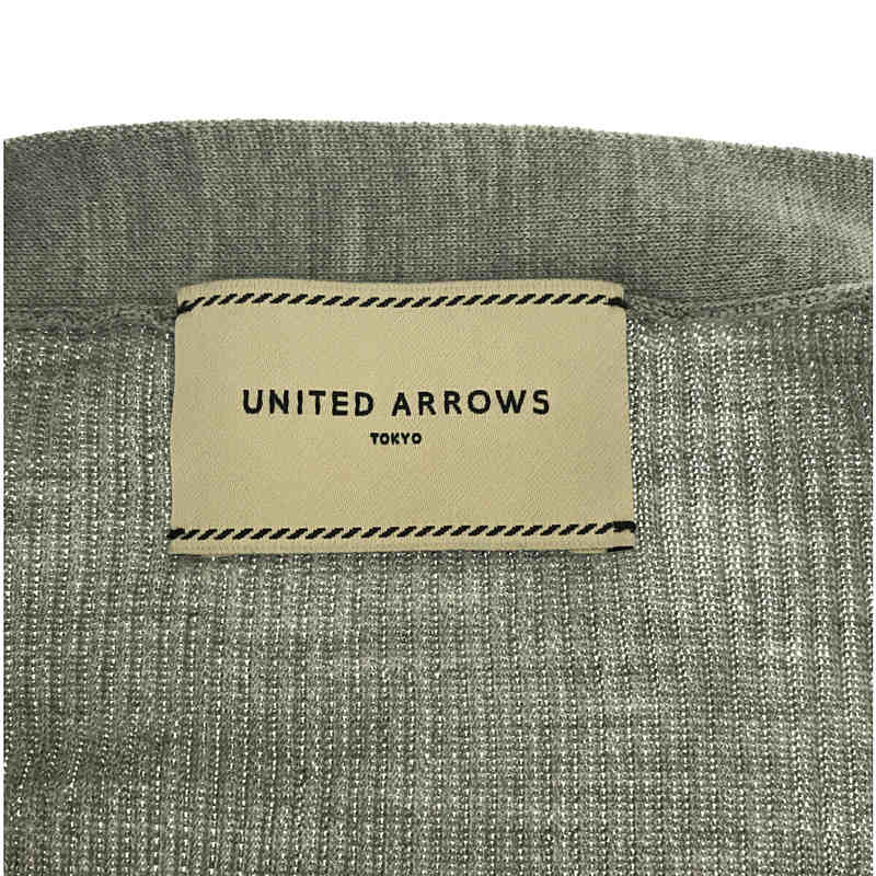 UNITED ARROWS / ユナイテッドアローズ シルクリブ Vネックカーディガン