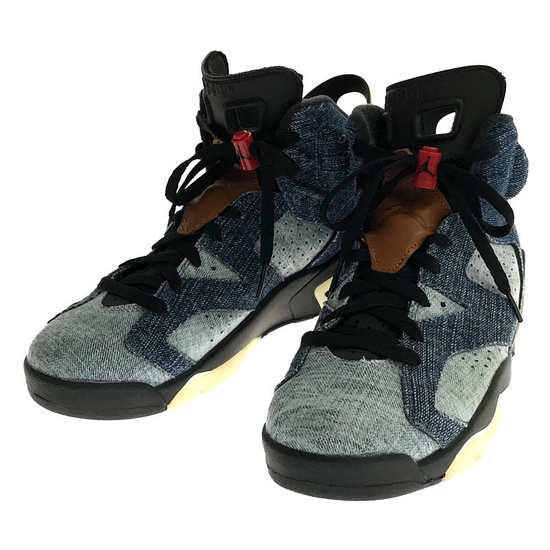 【美品】  NIKE / ナイキ | CT5350-401 AIR JORDAN6 RETRO WASHED DENIM エアジョーダン 6 レトロ デニム ハイカット スニーカー | 26 | インディゴ | メンズ