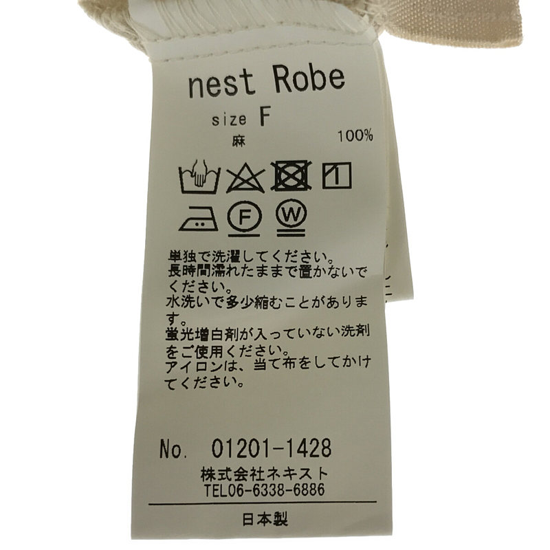 nest robe / ネストローブ リネン ノーカラー ブラウス シャツ