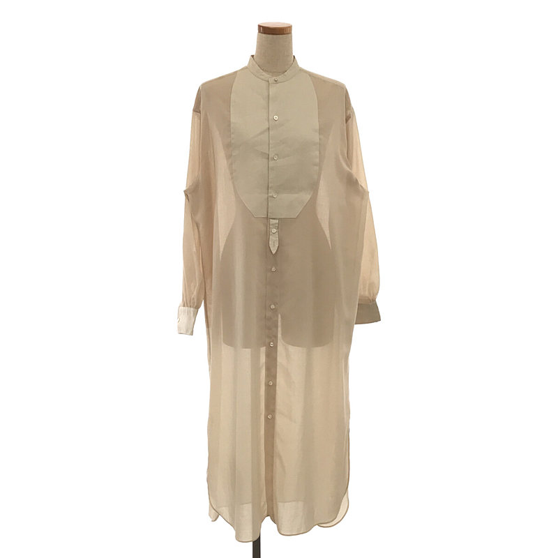 LINEN BIB FRONT SHIRT DRESS ワンピース