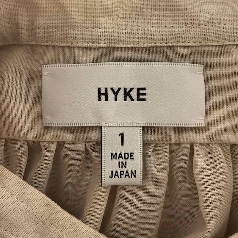 HYKE / ハイク LINEN BIB FRONT SHIRT DRESS ワンピース