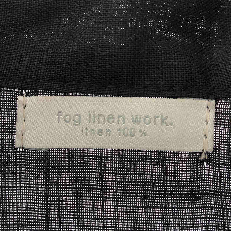 fog linen work / フォグリネンワーク × hal 後藤由紀子さん 別注 オープンカラー リネン ワンピース