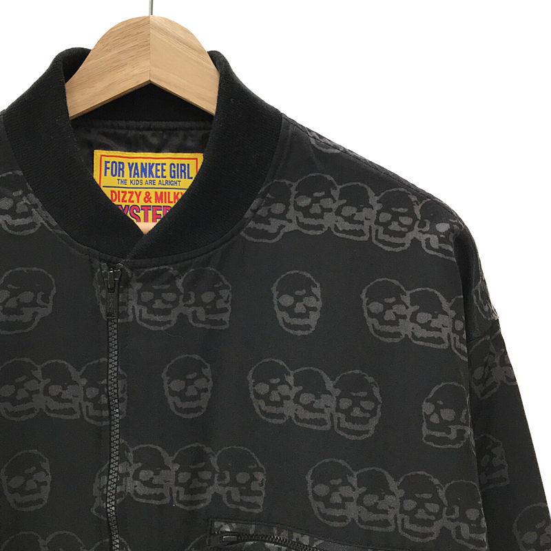 HYSTERIC GLAMOUR / ヒステリックグラマー SKULL BORDER柄 リブジャケット ユニセックス