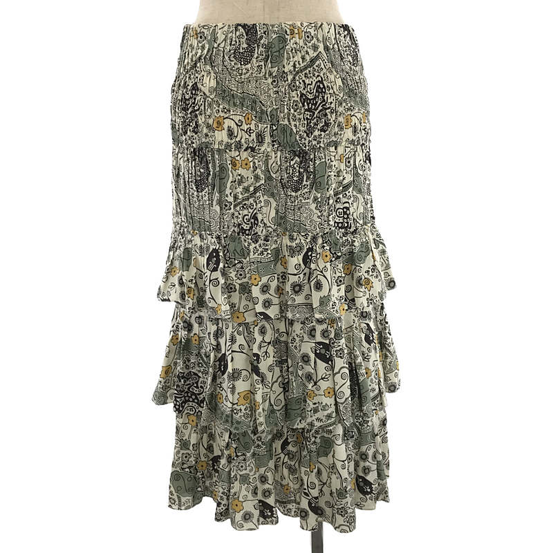 ISABEL MARANT ETOILE / イザベルマランエトワール MULTICOLOUR PATTERNED SKIRT / 総柄 ティアードスカート