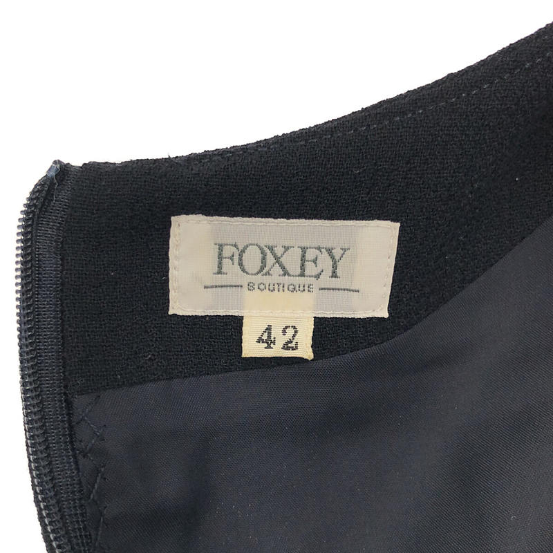 FOXEY / フォクシー ウール 肩パッド入り ワンピース