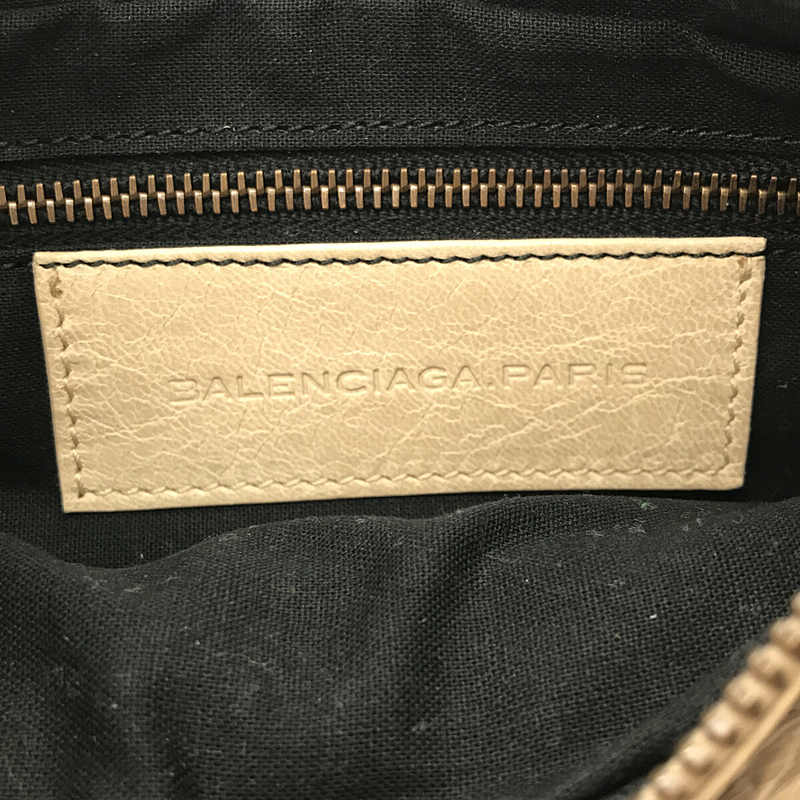 BALENCIAGA / バレンシアガ GIANT HIP / ジャイアントヒップ レザー ハンドバッグ ポーチ  / ミラー付き