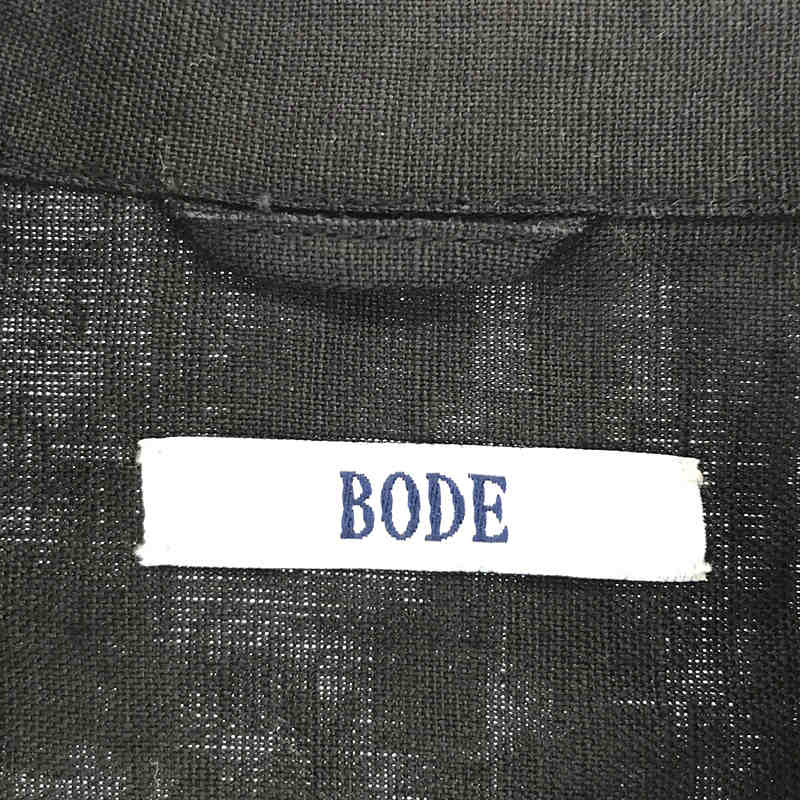 BODE / ボーディ リネン 刺繍 ワイドシルエット オープンカラーシャツ