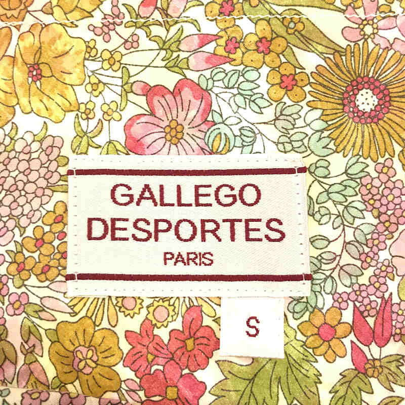 GALLEGO DESPORTES / ギャレゴデスポート フラワー 総柄 カットオフ ブラウス